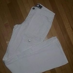 White cargo pants